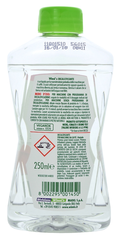 WINNI´S DECALCIFICANTE odvápňovač pre kávovary 250 ml