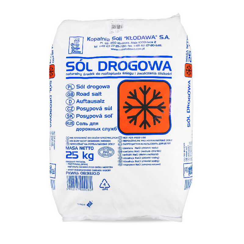 Posypová soľ 25kg na rozmr.snehu a ľadu