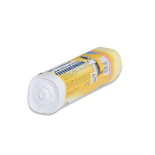 HDPE – Mikroténové vrecia na odpad zaťahovacie BIELE 500x600mm/0,011mm 35l (20 ks)